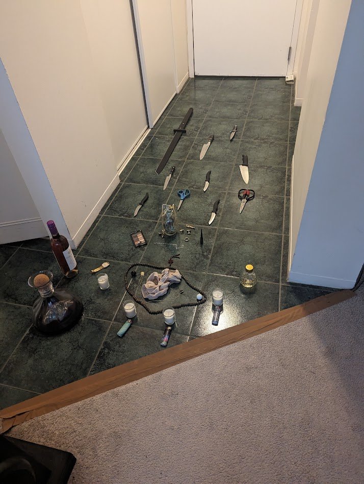 [EVIDENCE: HALLWAY — UNLIT]