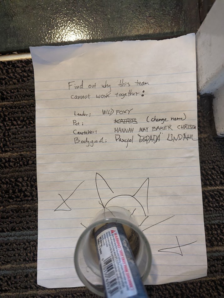 [EVIDENCE: HANDWRITTEN NOTE]