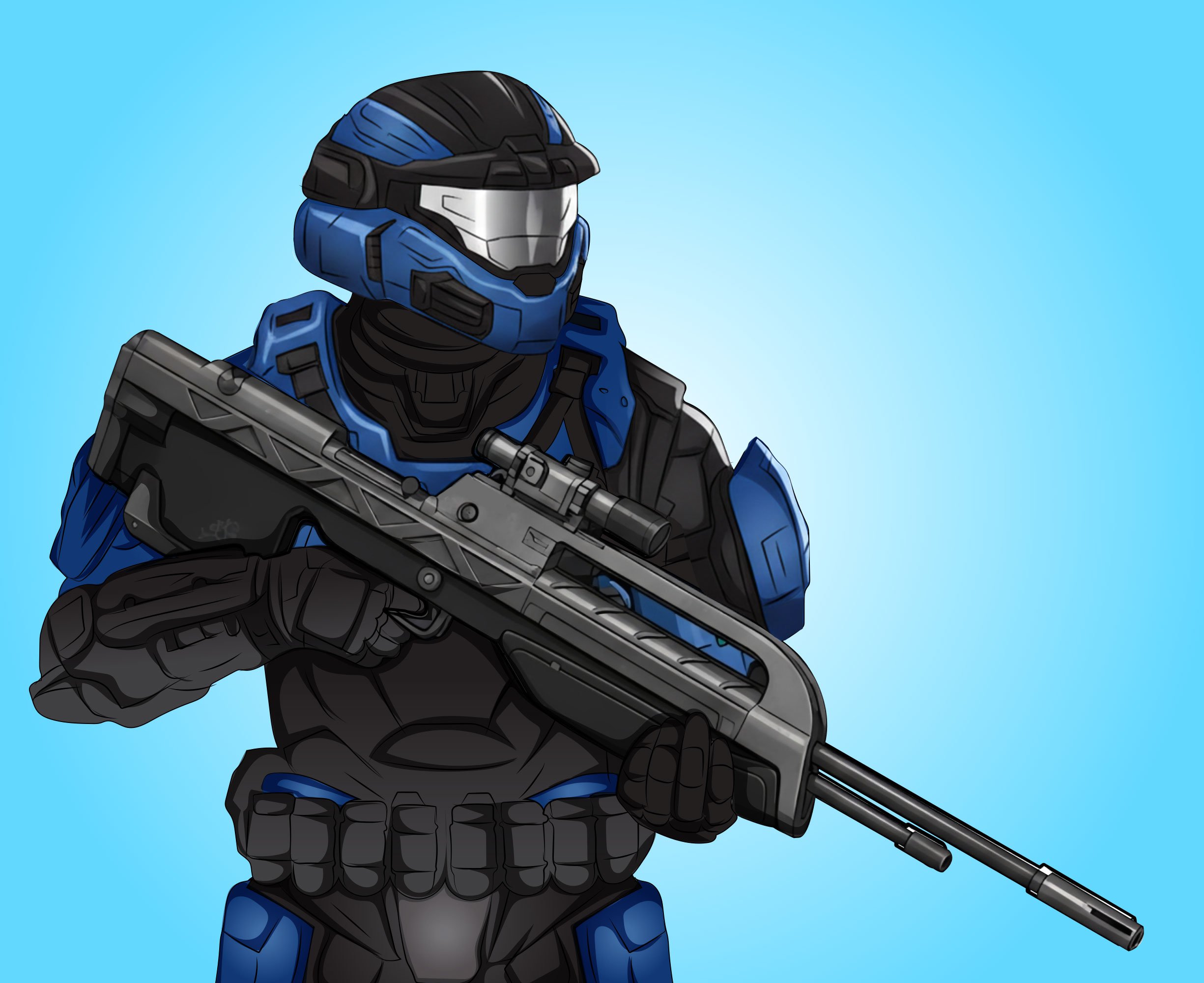 Blue Protocol — Sci-fi tactical character