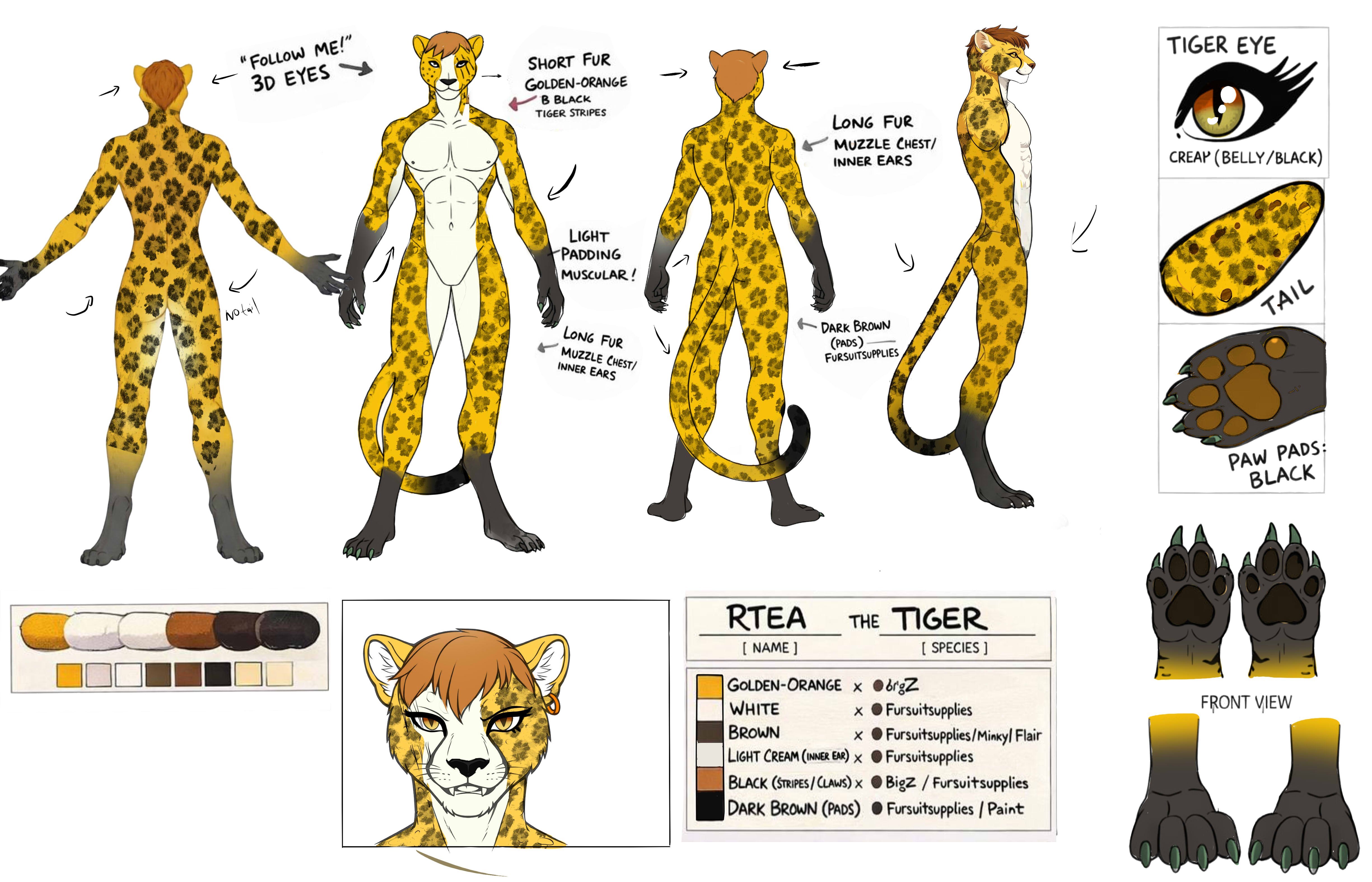 Wild Codex — Full anthro character reference sheet